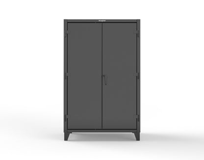 Extreme Duty 12 GA Uniform Cabinet with 48 Bins, 7 Drawers, 3 Shelves - 48 In. W x 24 In. D x 78 In. H - 46-WBD-243-7DBLD-9005