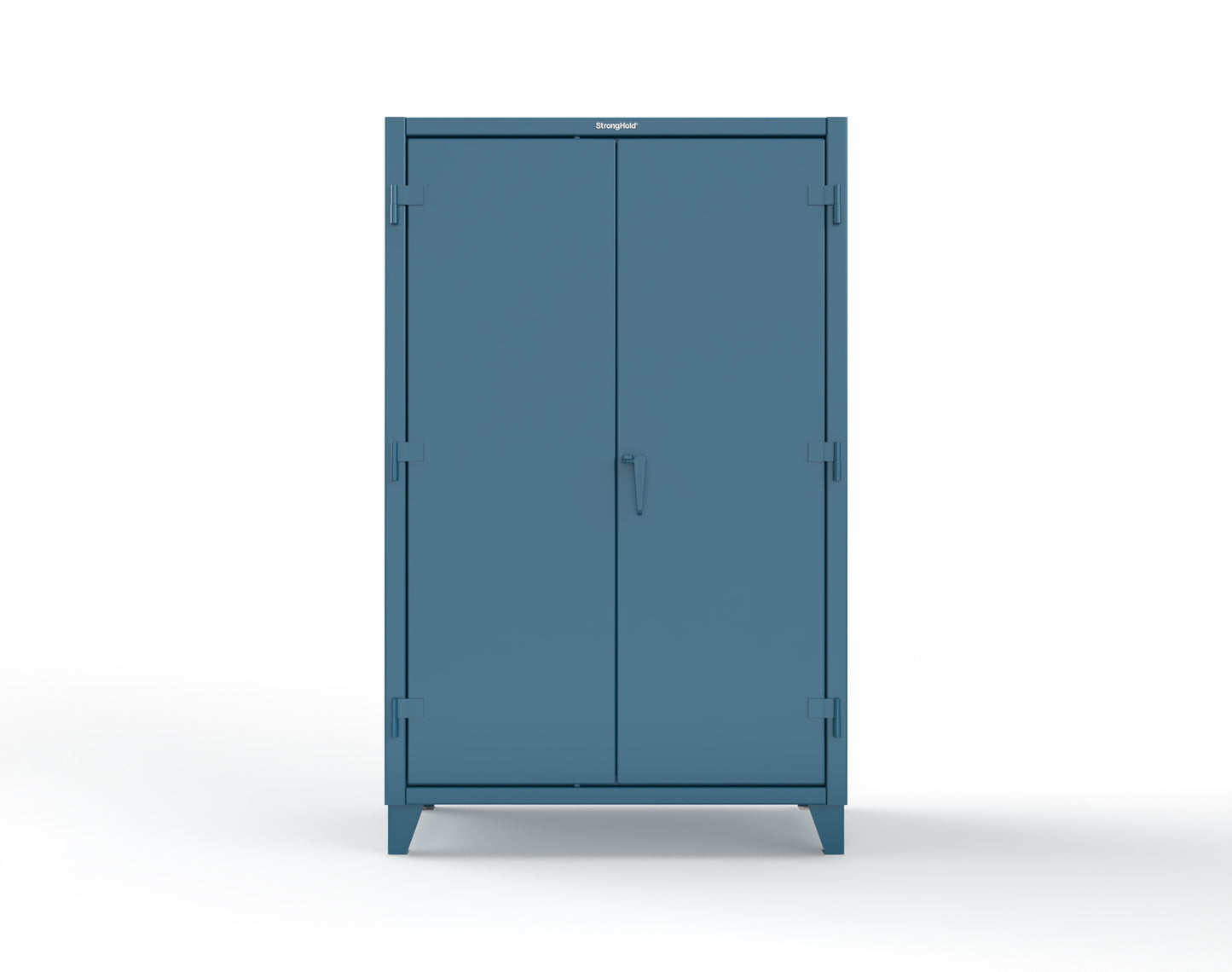 Extreme Duty 12 GA Uniform Cabinet with 48 Bins, 7 Drawers, 3 Shelves - 48 In. W x 24 In. D x 78 In. H - 46-WBD-243-7DBLD-5001