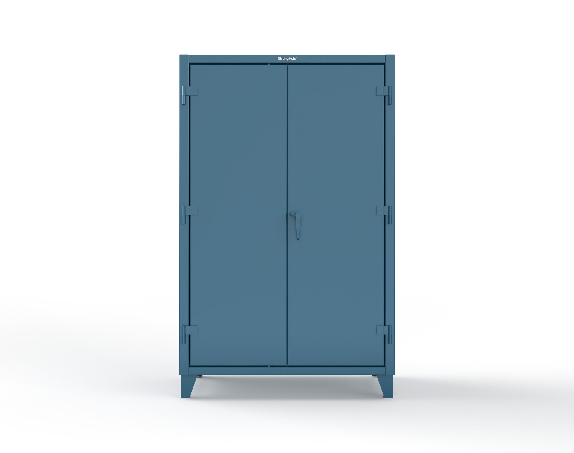 Extreme Duty 12 GA Uniform Cabinet with 48 Bins, 7 Drawers, 3 Shelves - 48 In. W x 24 In. D x 78 In. H - 46-WBD-243-7DBLD-5001