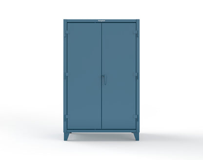 Extreme Duty 12 GA Uniform Cabinet with 48 Bins, 7 Drawers, 3 Shelves - 48 In. W x 24 In. D x 78 In. H - 46-WBD-243-7DBLD-5001