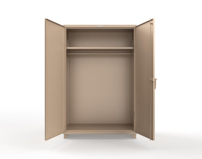 Extra Heavy Duty 14 GA Uniform Cabinet with Hanger Rod, 1 Shelf - 48 In. W x 24 In. D x 75 In. H - 46-WR-241-L-1019