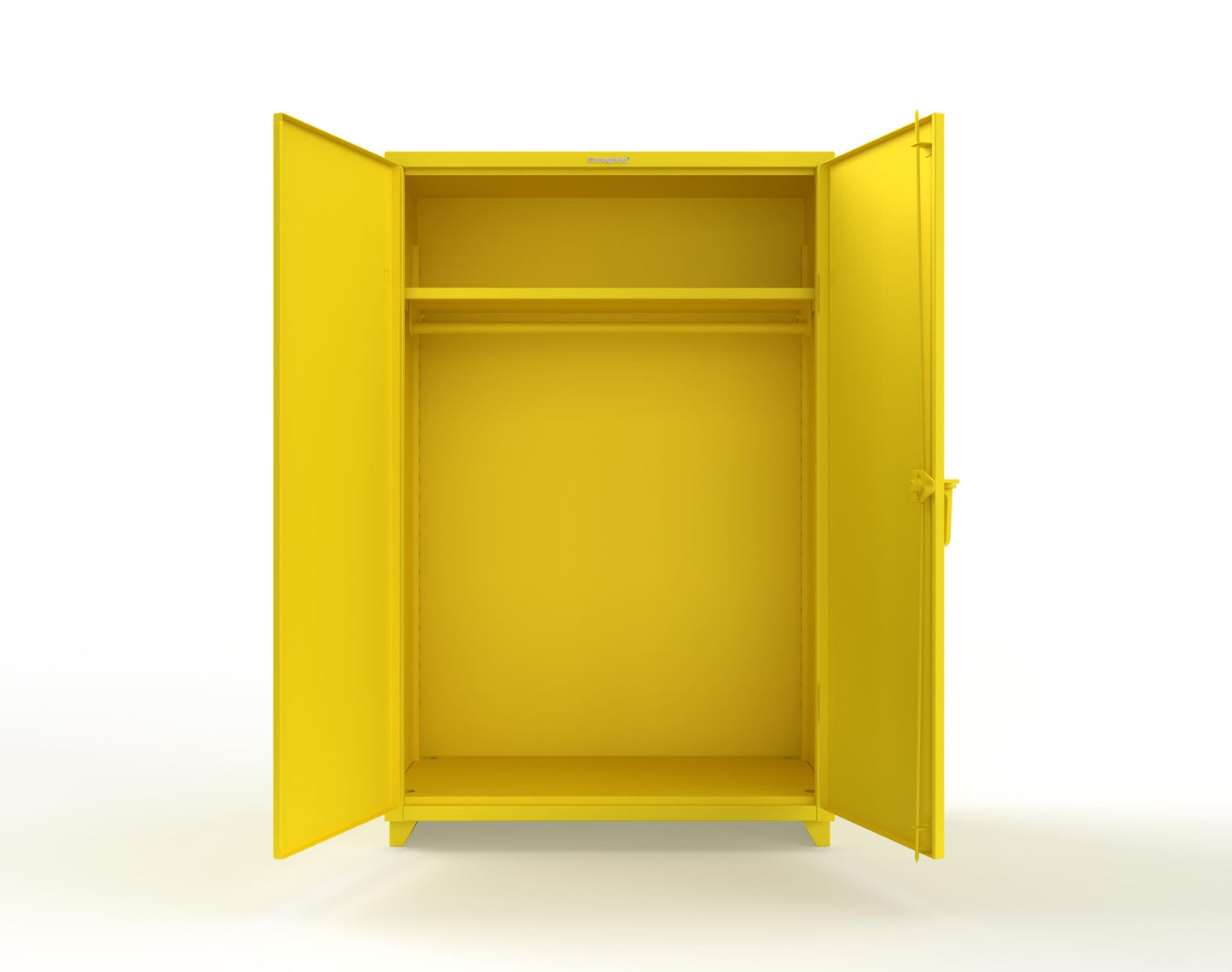 Extra Heavy Duty 14 GA Uniform Cabinet with Hanger Rod, 1 Shelf - 48 In. W x 24 In. D x 75 In. H - 46-WR-241-L-1021