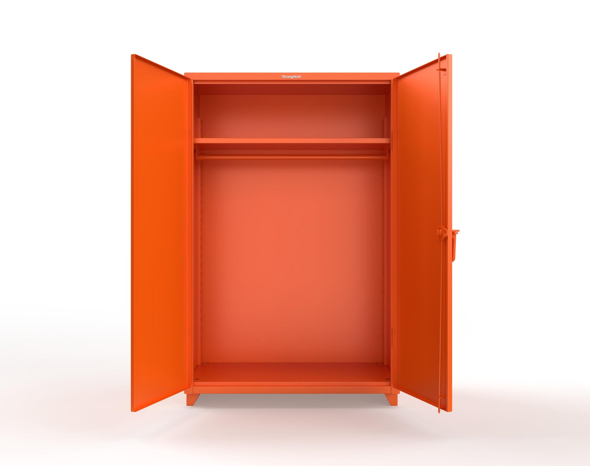 Extra Heavy Duty 14 GA Uniform Cabinet with Hanger Rod, 1 Shelf - 48 In. W x 24 In. D x 75 In. H - 46-WR-241-L-2009