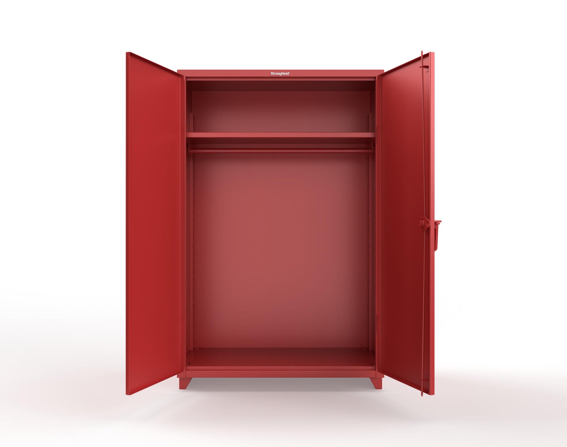 Extra Heavy Duty 14 GA Uniform Cabinet with Hanger Rod, 1 Shelf - 48 In. W x 24 In. D x 75 In. H - 46-WR-241-L-3001