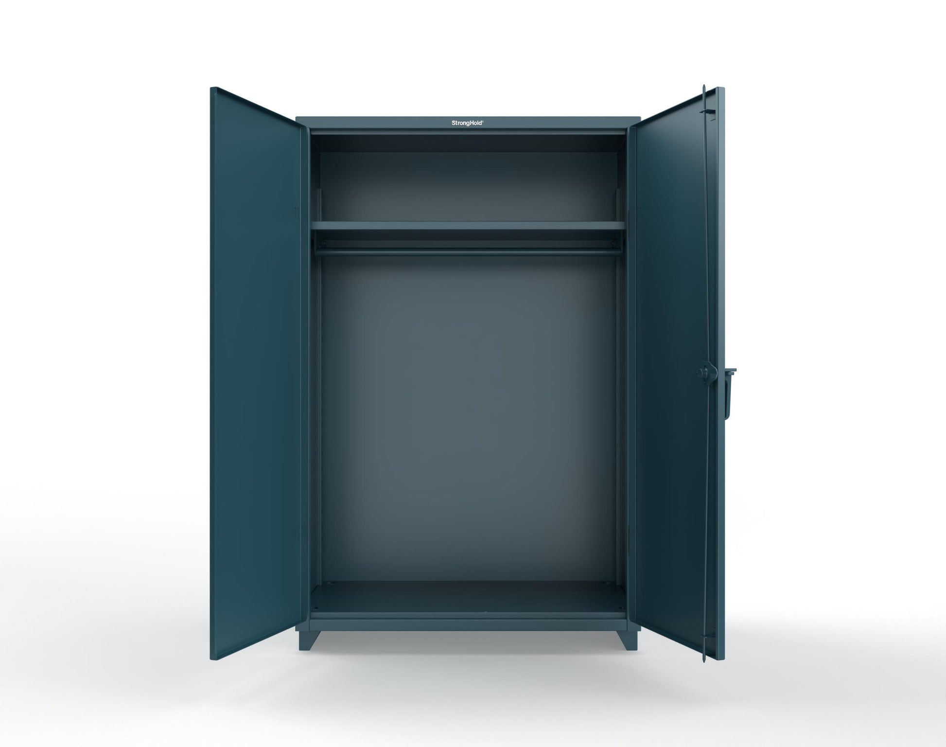 Extra Heavy Duty 14 GA Uniform Cabinet with Hanger Rod, 1 Shelf - 48 In. W x 24 In. D x 75 In. H - 46-WR-241-L-5001