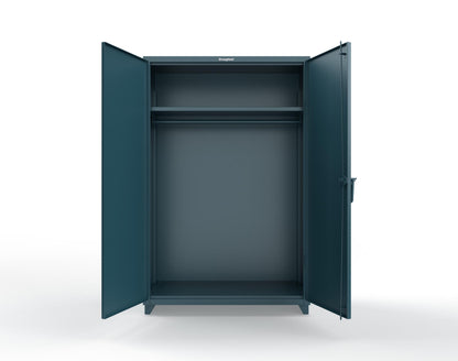 Extra Heavy Duty 14 GA Uniform Cabinet with Hanger Rod, 1 Shelf - 48 In. W x 24 In. D x 75 In. H - 46-WR-241-L-5001