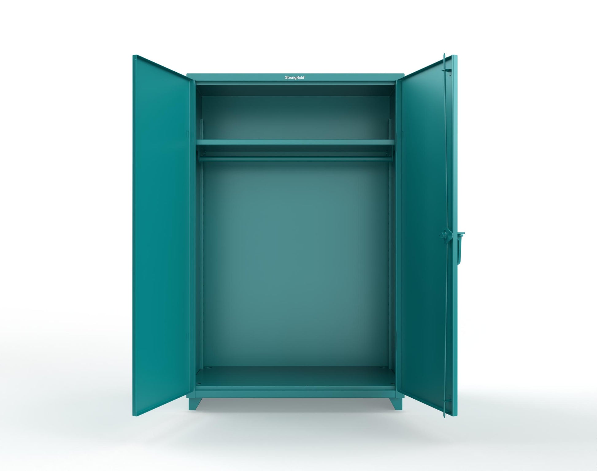 Extra Heavy Duty 14 GA Uniform Cabinet with Hanger Rod, 1 Shelf - 48 In. W x 24 In. D x 75 In. H - 46-WR-241-L-5021