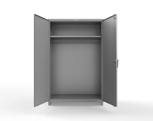 Extra Heavy Duty 14 GA Uniform Cabinet with Hanger Rod, 1 Shelf - 48 In. W x 24 In. D x 75 In. H - 46-WR-241-L-7037