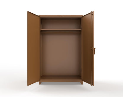 Extra Heavy Duty 14 GA Uniform Cabinet with Hanger Rod, 1 Shelf - 48 In. W x 24 In. D x 75 In. H - 46-WR-241-L-8008
