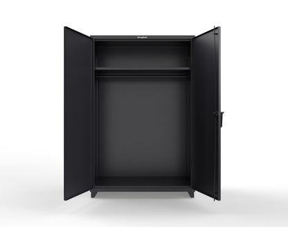 Extra Heavy Duty 14 GA Uniform Cabinet with Hanger Rod, 1 Shelf - 48 In. W x 24 In. D x 75 In. H - 46-WR-241-L-9005