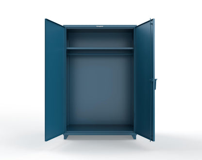 Extra Heavy Duty 14 GA Uniform Cabinet with Hanger Rod, 1 Shelf - 48 In. W x 24 In. D x 75 In. H - 46-WR-241-L-5001