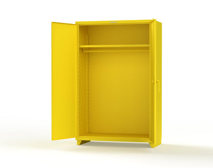Extra Heavy Duty 14 GA Uniform Cabinet with Hanger Rod, 1 Shelf - 48 In. W x 24 In. D x 75 In. H - 46-WR-241-L-1021