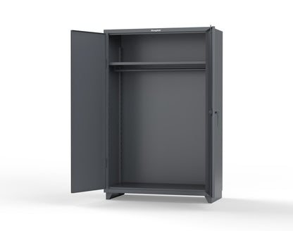 Extra Heavy Duty 14 GA Uniform Cabinet with Hanger Rod, 1 Shelf - 48 In. W x 24 In. D x 75 In. H - 46-WR-241-L-7024