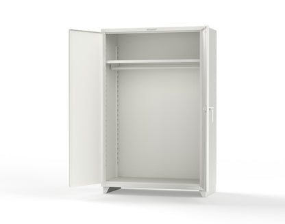 Extra Heavy Duty 14 GA Uniform Cabinet with Hanger Rod, 1 Shelf - 48 In. W x 24 In. D x 75 In. H - 46-WR-241-L-9003
