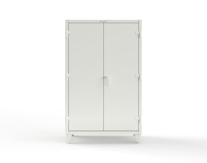 Extreme Duty 12 GA Uniform Cabinet with Hanger Rod, 1 Shelf - 48 In. W x 24 In. D x 78 In. H - 46-WR-241-9003