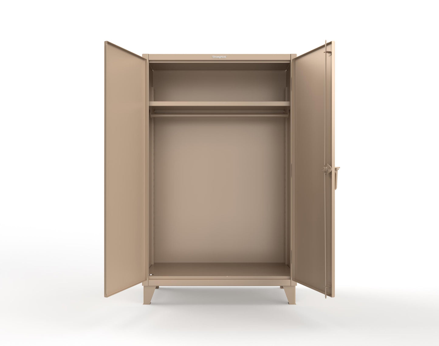 Extreme Duty 12 GA Uniform Cabinet with Hanger Rod, 1 Shelf - 48 In. W x 24 In. D x 78 In. H - 46-WR-241-1019