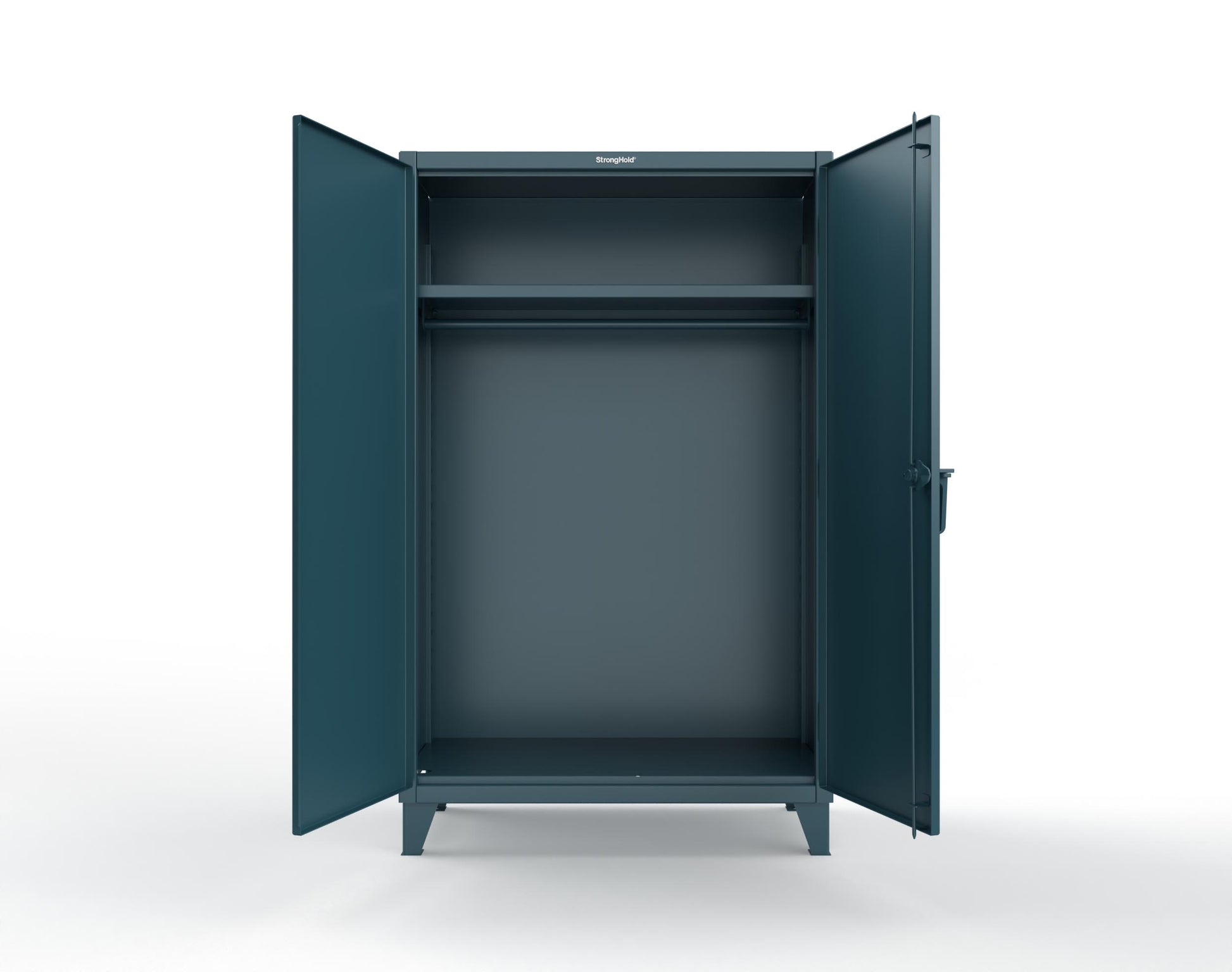 Extreme Duty 12 GA Uniform Cabinet with Hanger Rod, 1 Shelf - 48 In. W x 24 In. D x 78 In. H - 46-WR-241-5001