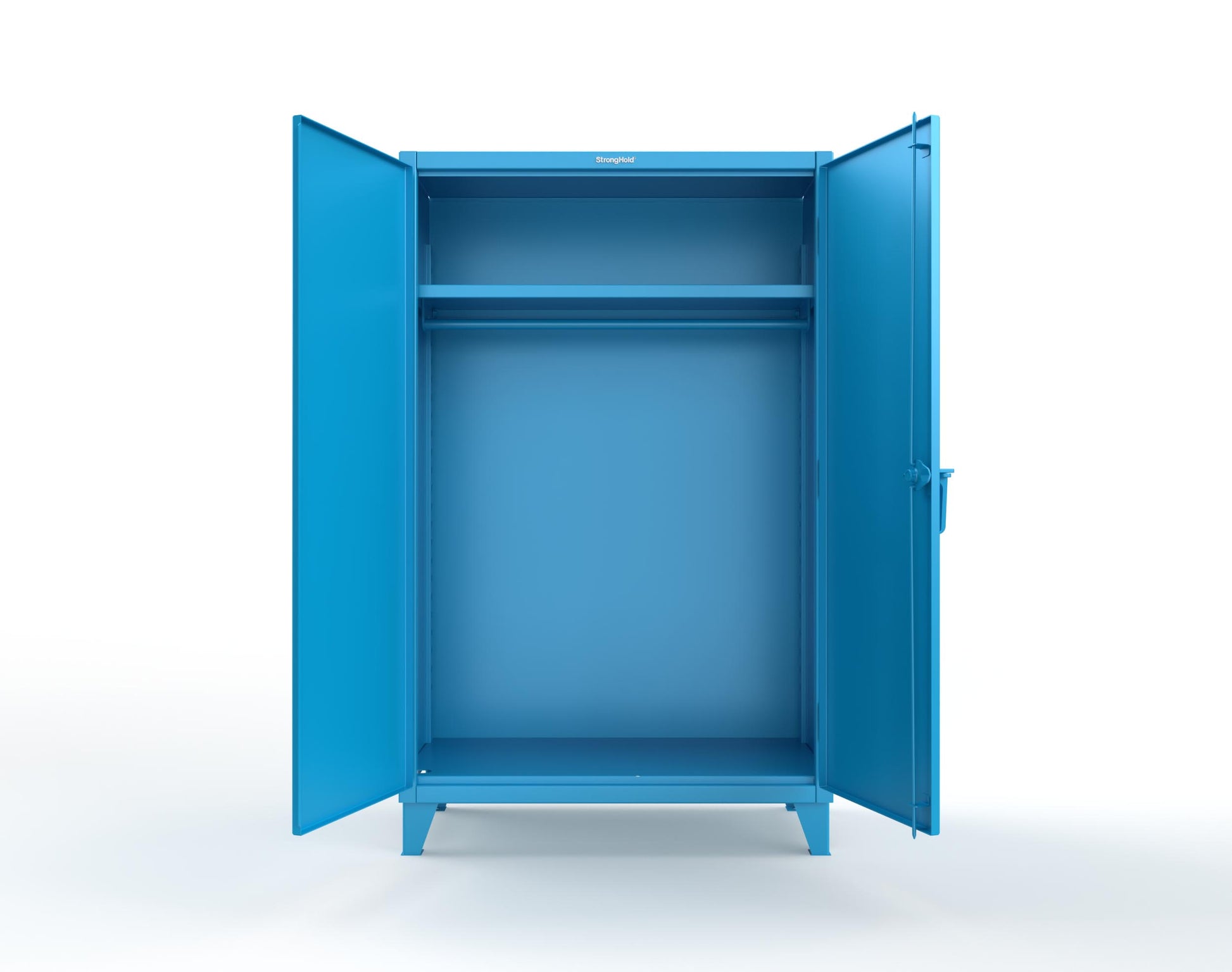 Extreme Duty 12 GA Uniform Cabinet with Hanger Rod, 1 Shelf - 48 In. W x 24 In. D x 78 In. H - 46-WR-241-5012