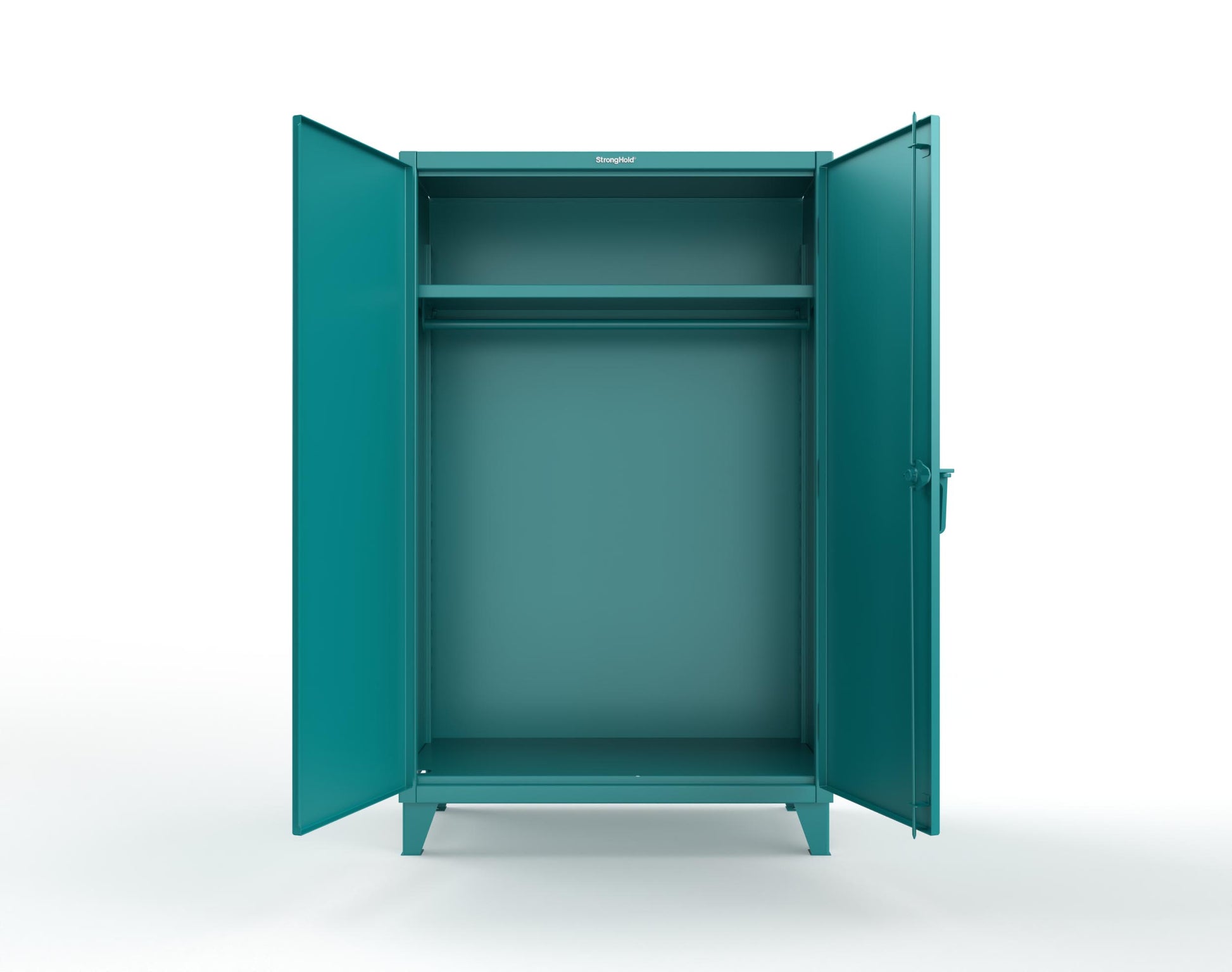Extreme Duty 12 GA Uniform Cabinet with Hanger Rod, 1 Shelf - 48 In. W x 24 In. D x 78 In. H - 46-WR-241-5021