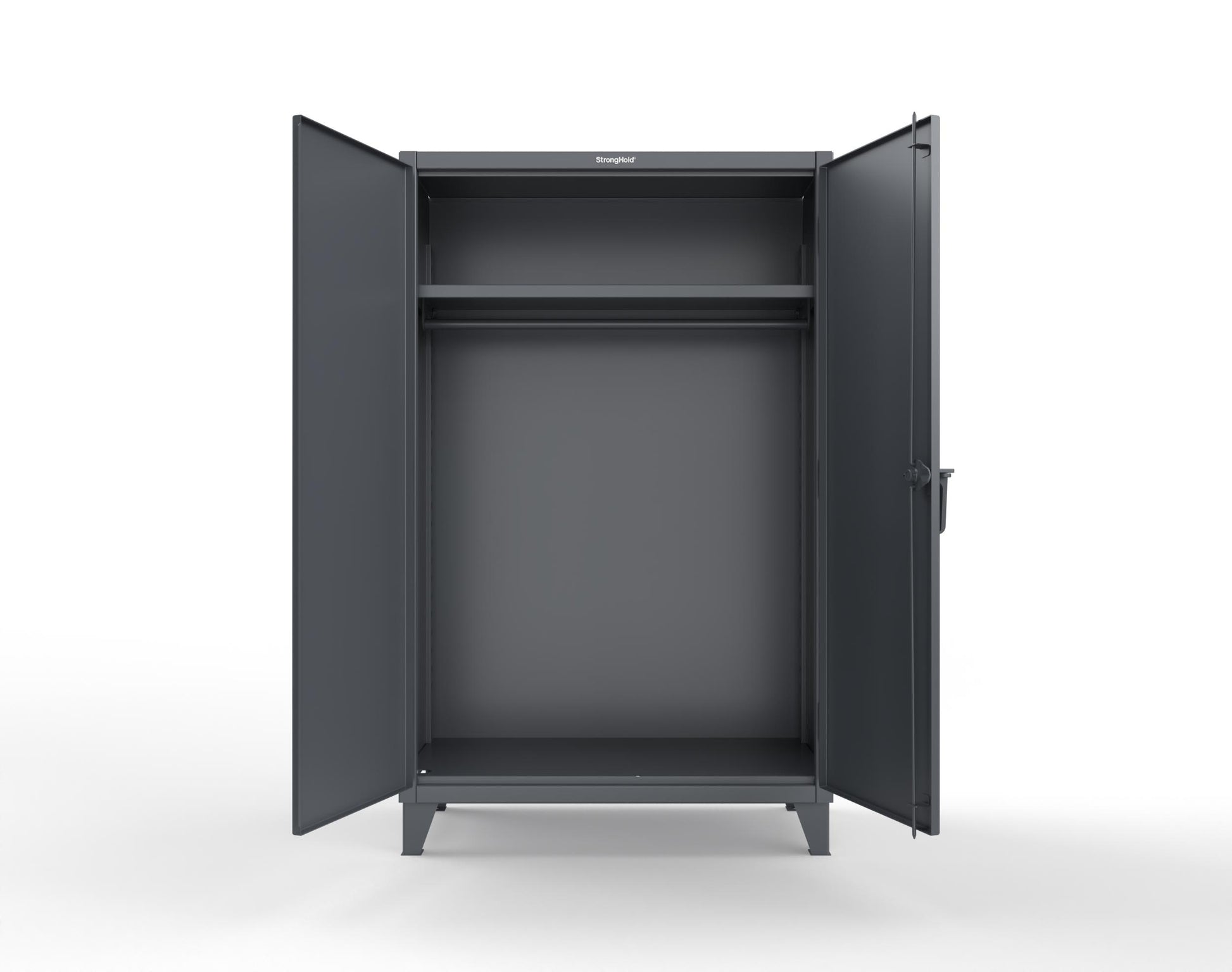 Extreme Duty 12 GA Uniform Cabinet with Hanger Rod, 1 Shelf - 48 In. W x 24 In. D x 78 In. H - 46-WR-241-7024