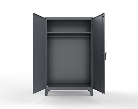 Extreme Duty 12 GA Uniform Cabinet with Hanger Rod, 1 Shelf - 48 In. W x 24 In. D x 78 In. H - 46-WR-241-7024