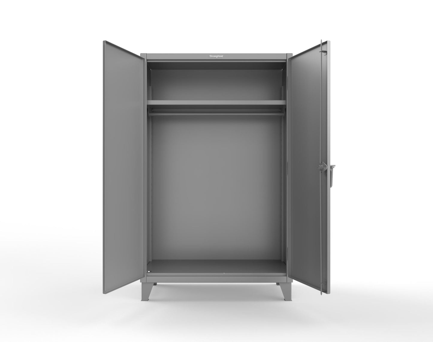 Extreme Duty 12 GA Uniform Cabinet with Hanger Rod, 1 Shelf - 48 In. W x 24 In. D x 78 In. H - 46-WR-241-7037
