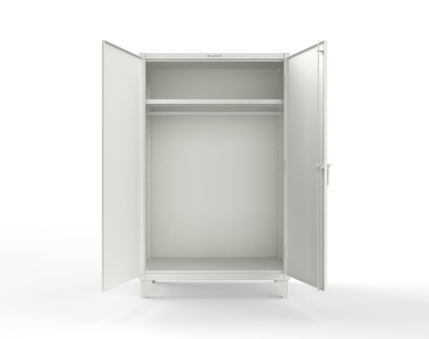 Extreme Duty 12 GA Uniform Cabinet with Hanger Rod, 1 Shelf - 48 In. W x 24 In. D x 78 In. H - 46-WR-241-9003