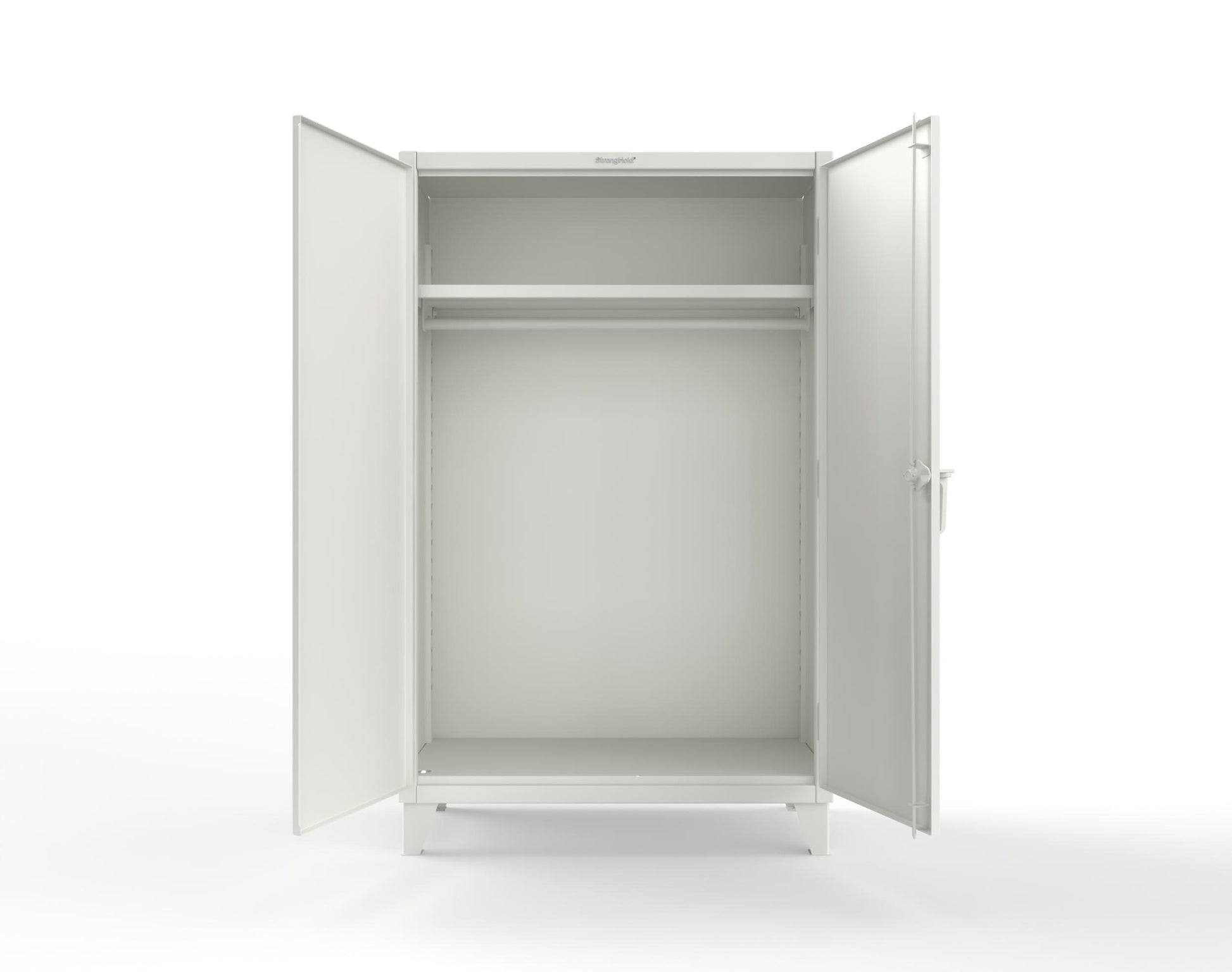 Extreme Duty 12 GA Uniform Cabinet with Hanger Rod, 1 Shelf - 48 In. W x 24 In. D x 78 In. H - 46-WR-241-9003