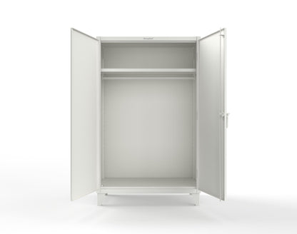 Extreme Duty 12 GA Uniform Cabinet with Hanger Rod, 1 Shelf - 48 In. W x 24 In. D x 78 In. H - 46-WR-241-9003
