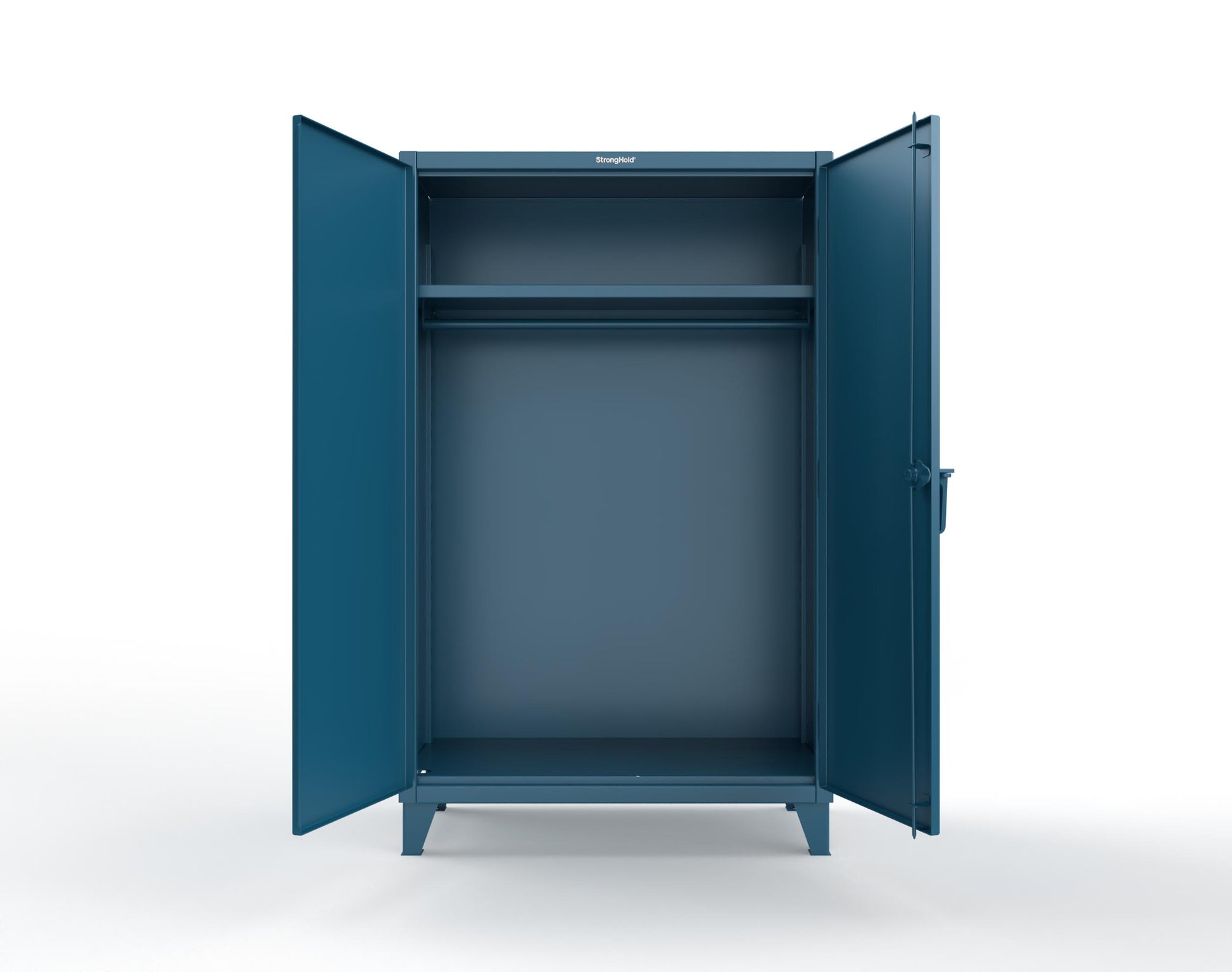 Extreme Duty 12 GA Uniform Cabinet with Hanger Rod, 1 Shelf - 48 In. W x 24 In. D x 78 In. H - 46-WR-241-5001