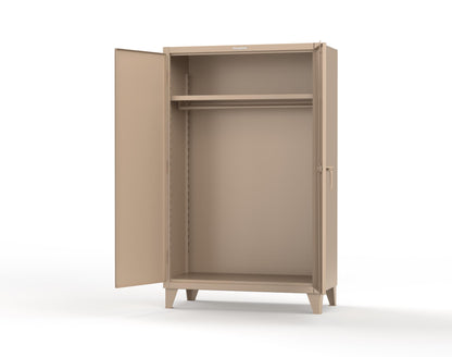 Extreme Duty 12 GA Uniform Cabinet with Hanger Rod, 1 Shelf - 48 In. W x 24 In. D x 78 In. H - 46-WR-241-1019