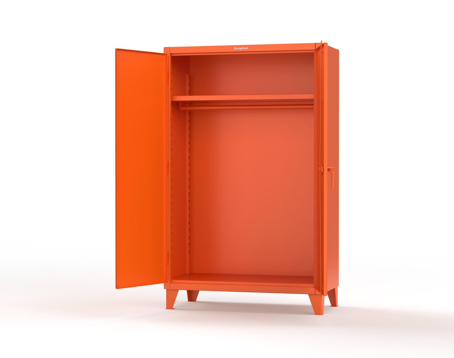 Extreme Duty 12 GA Uniform Cabinet with Hanger Rod, 1 Shelf - 48 In. W x 24 In. D x 78 In. H - 46-WR-241-2009