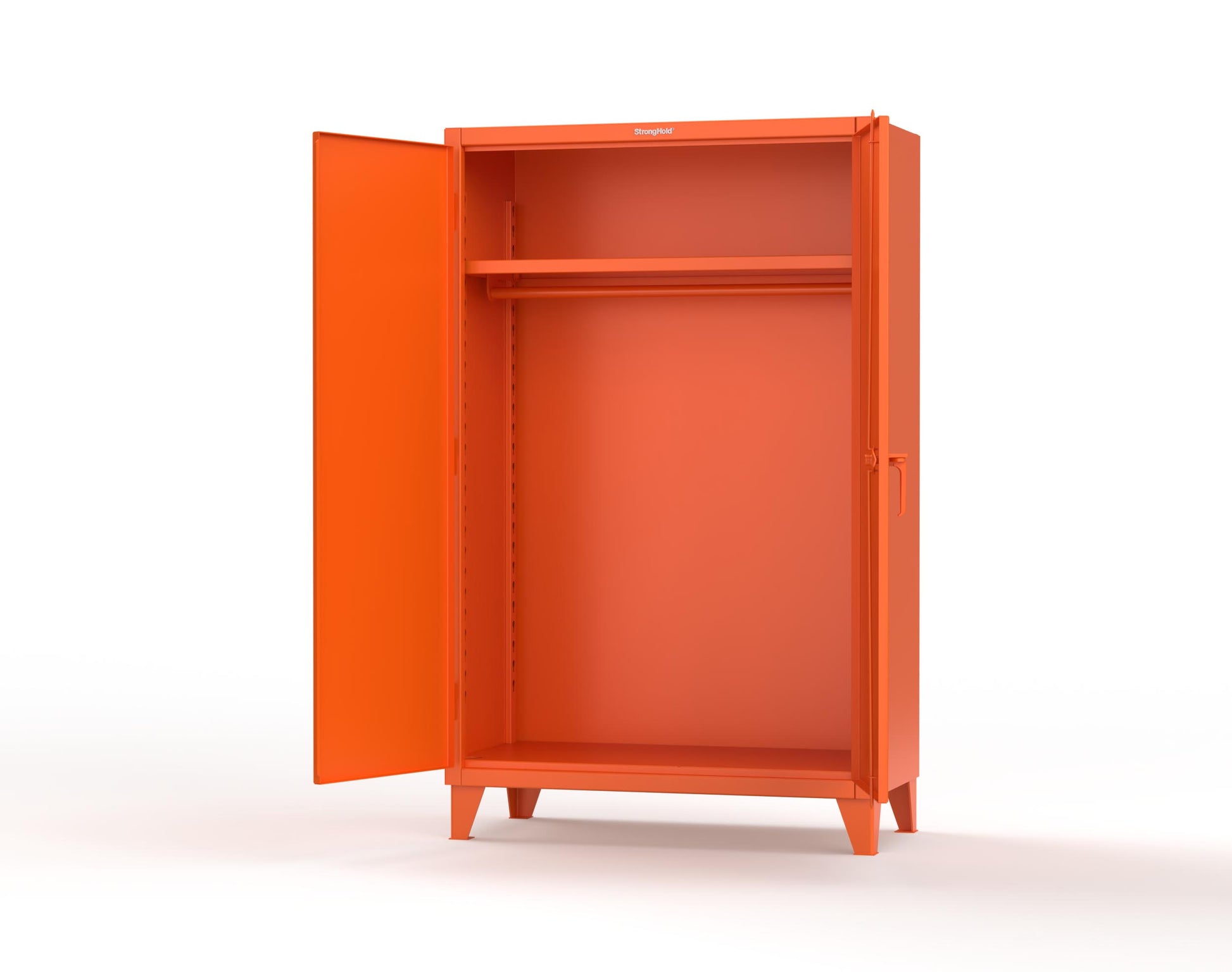 Extreme Duty 12 GA Uniform Cabinet with Hanger Rod, 1 Shelf - 48 In. W x 24 In. D x 78 In. H - 46-WR-241-2009