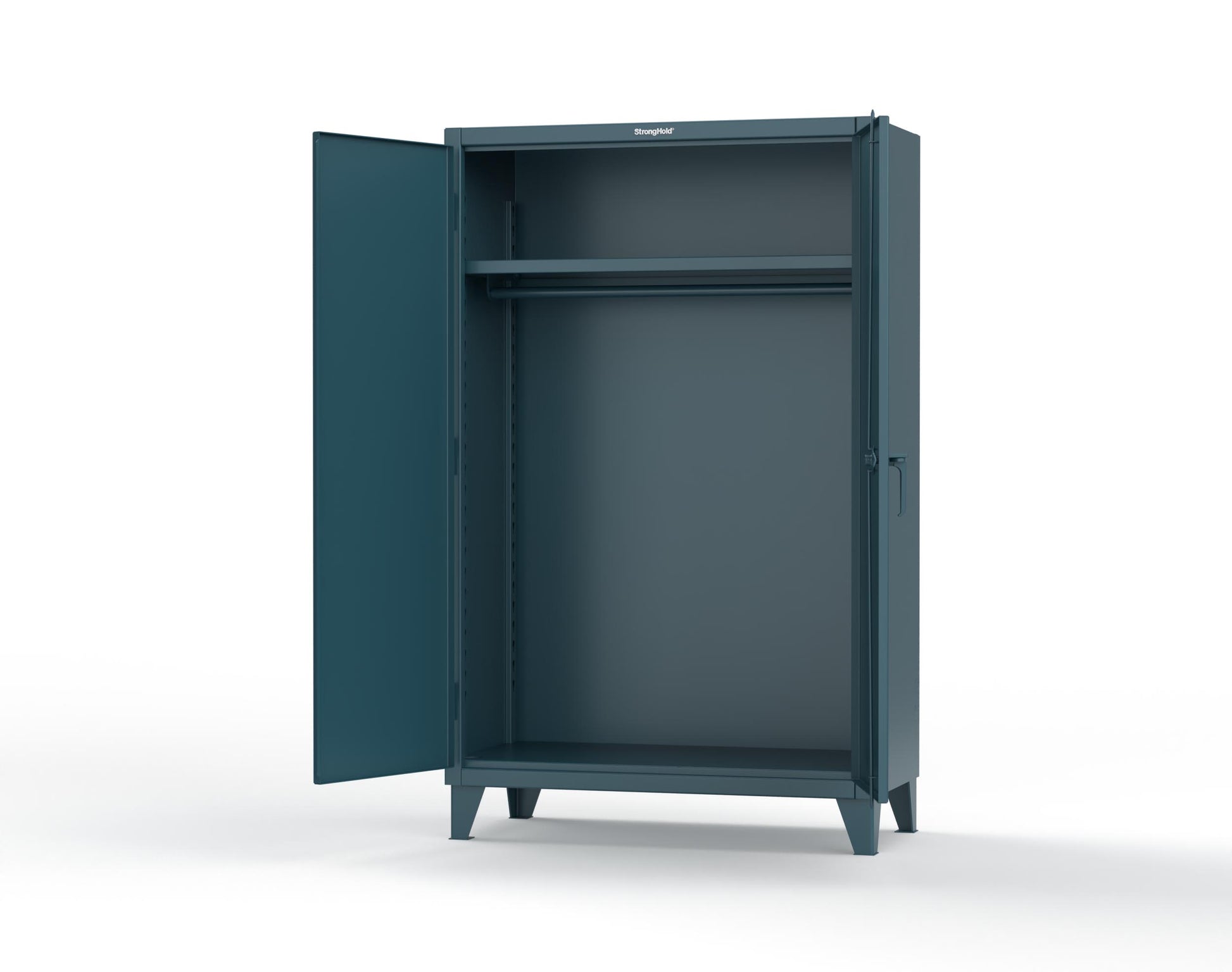 Extreme Duty 12 GA Uniform Cabinet with Hanger Rod, 1 Shelf - 48 In. W x 24 In. D x 78 In. H - 46-WR-241-5001