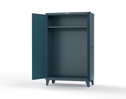 Extreme Duty 12 GA Uniform Cabinet with Hanger Rod, 1 Shelf - 48 In. W x 24 In. D x 78 In. H - 46-WR-241-5001