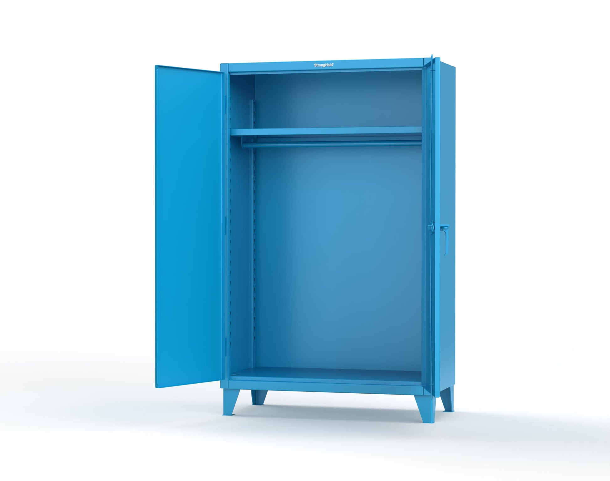 Extreme Duty 12 GA Uniform Cabinet with Hanger Rod, 1 Shelf - 48 In. W x 24 In. D x 78 In. H - 46-WR-241-5012