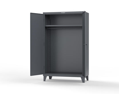 Extreme Duty 12 GA Uniform Cabinet with Hanger Rod, 1 Shelf - 48 In. W x 24 In. D x 78 In. H - 46-WR-241-7024
