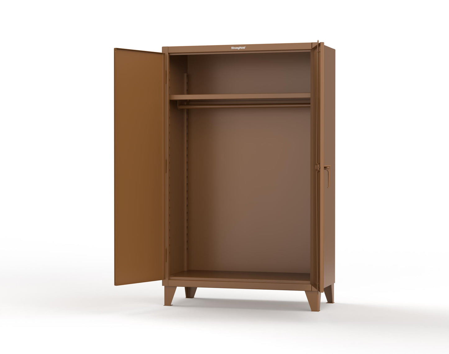 Extreme Duty 12 GA Uniform Cabinet with Hanger Rod, 1 Shelf - 48 In. W x 24 In. D x 78 In. H - 46-WR-241-8008