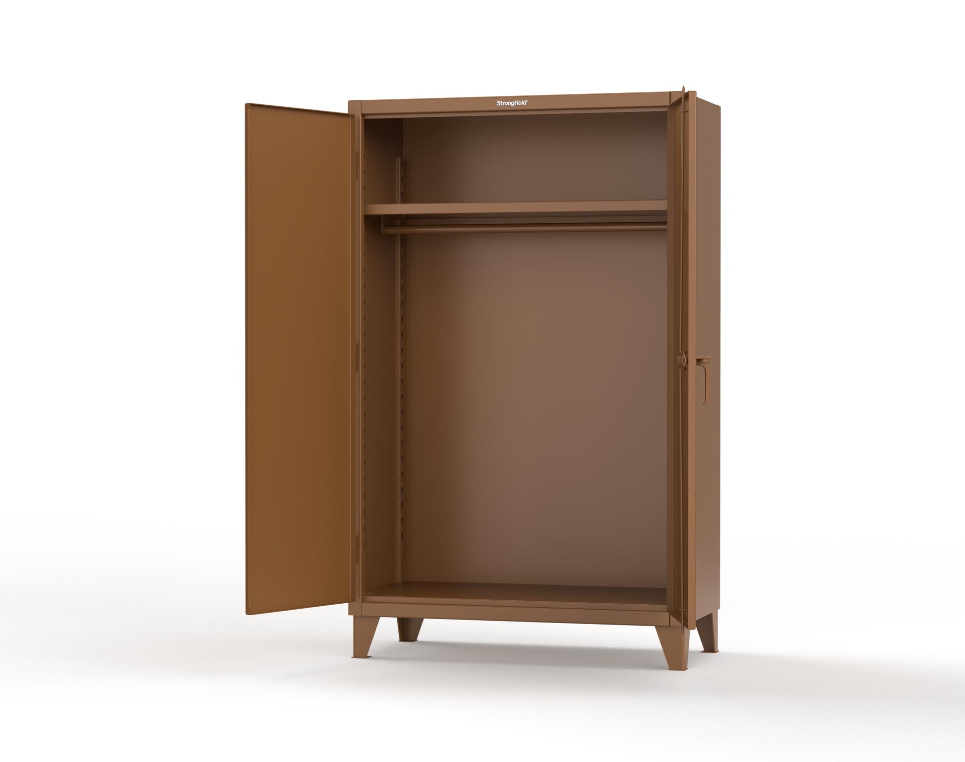 Extreme Duty 12 GA Uniform Cabinet with Hanger Rod, 1 Shelf - 48 In. W x 24 In. D x 78 In. H - 46-WR-241-8008