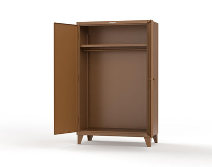 Extreme Duty 12 GA Uniform Cabinet with Hanger Rod, 1 Shelf - 48 In. W x 24 In. D x 78 In. H - 46-WR-241-8008