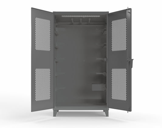 Extreme Duty 12 GA Rigging Cabinet with Ventilated Doors with Short & Long Hangers - 48 in. W x 24 in. D x 90 in. H