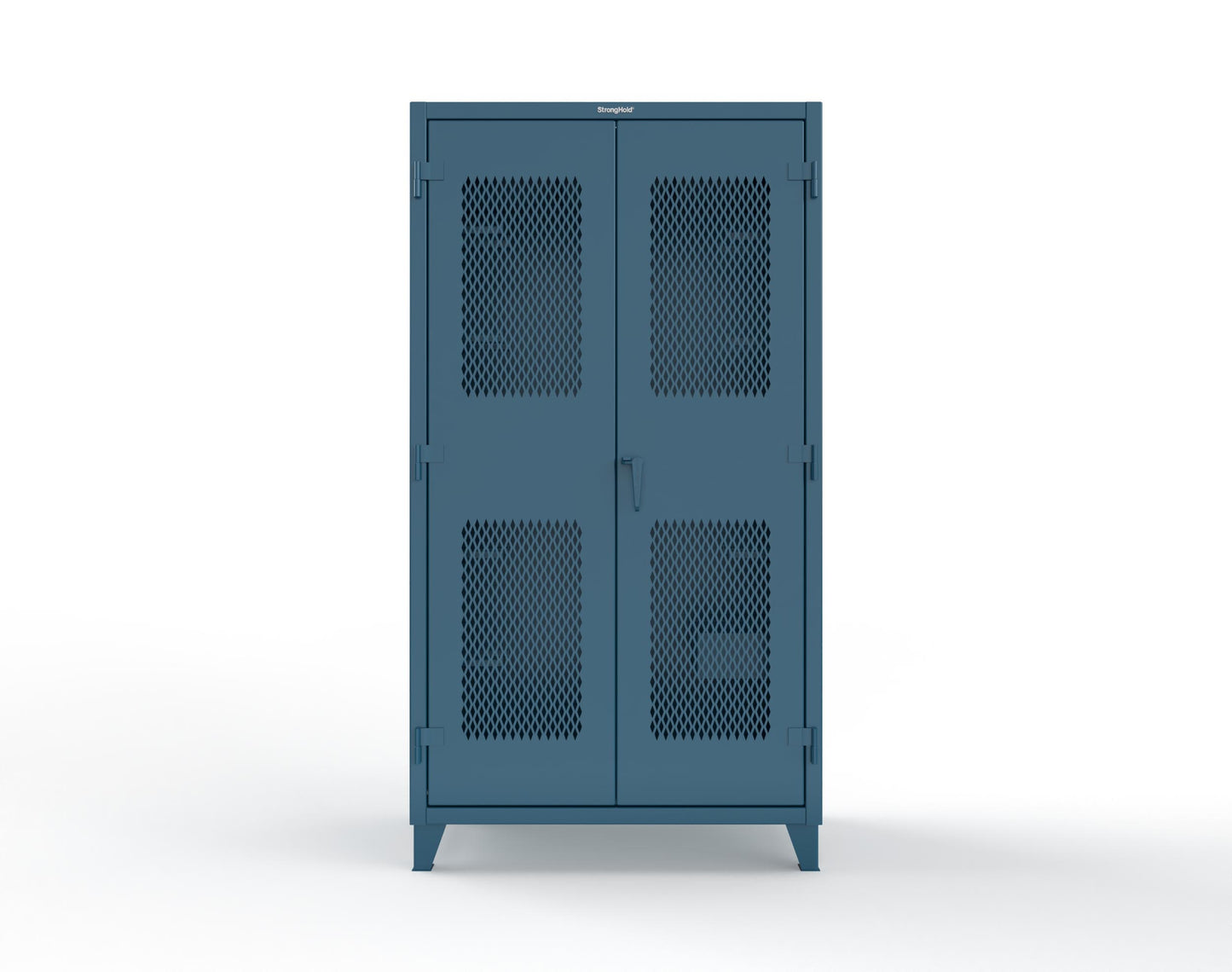 Extreme Duty 12 GA Rigging Cabinet with Ventilated Doors with Short & Long Hangers - 48 in. W x 24 in. D x 90 in. H - 47-VBS-240-21H-5001