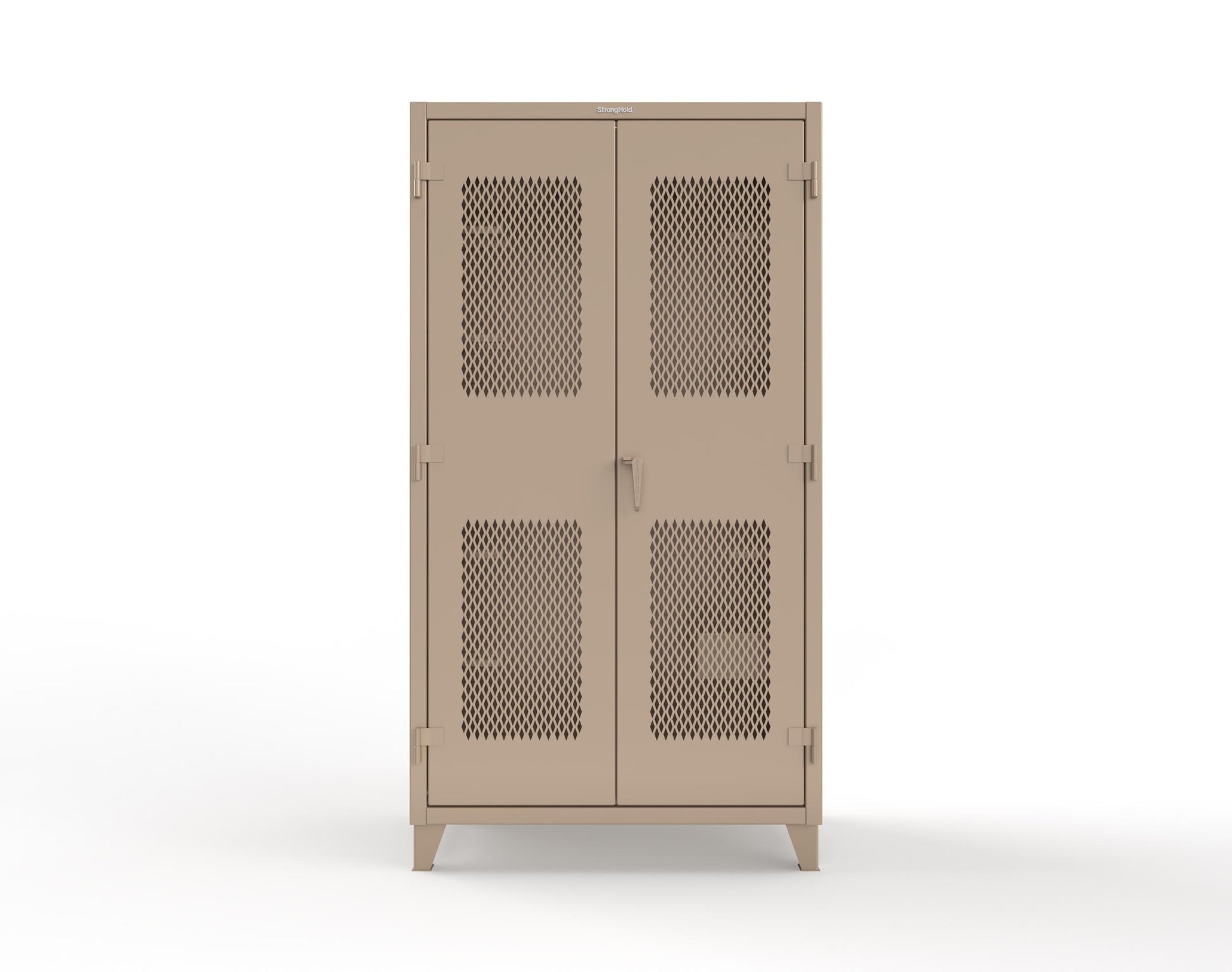 Extreme Duty 12 GA Rigging Cabinet with Ventilated Doors with Short & Long Hangers - 48 in. W x 24 in. D x 90 in. H - 47-VBS-240-21H-1019