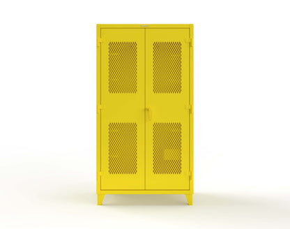 Extreme Duty 12 GA Rigging Cabinet with Ventilated Doors with Short & Long Hangers - 48 in. W x 24 in. D x 90 in. H - 47-VBS-240-21H-1021