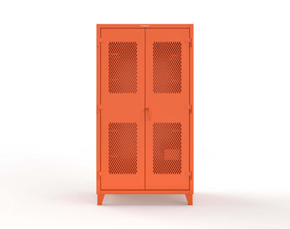 Extreme Duty 12 GA Rigging Cabinet with Ventilated Doors with Short & Long Hangers - 48 in. W x 24 in. D x 90 in. H - 47-VBS-240-21H-2009