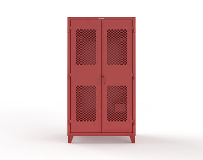 Extreme Duty 12 GA Rigging Cabinet with Ventilated Doors with Short & Long Hangers - 48 in. W x 24 in. D x 90 in. H - 47-VBS-240-21H-3001