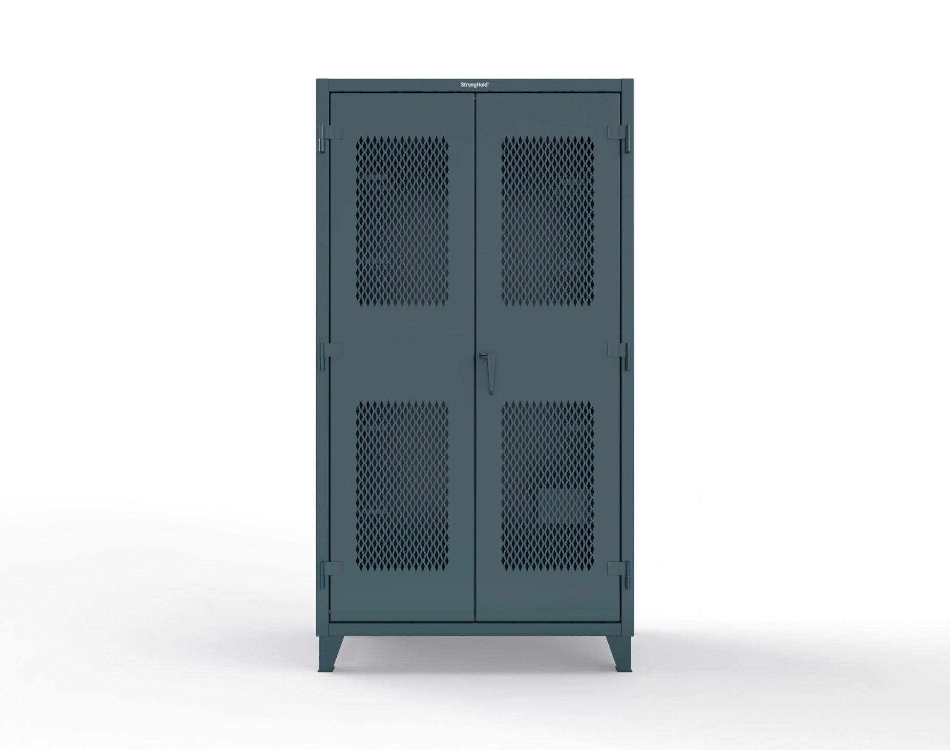 Extreme Duty 12 GA Rigging Cabinet with Ventilated Doors with Short & Long Hangers - 48 in. W x 24 in. D x 90 in. H - 47-VBS-240-21H-5001
