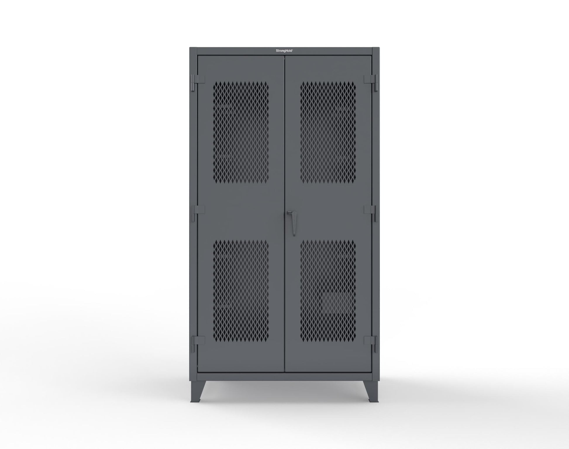 Extreme Duty 12 GA Rigging Cabinet with Ventilated Doors with Short & Long Hangers - 48 in. W x 24 in. D x 90 in. H - 47-VBS-240-21H-7024