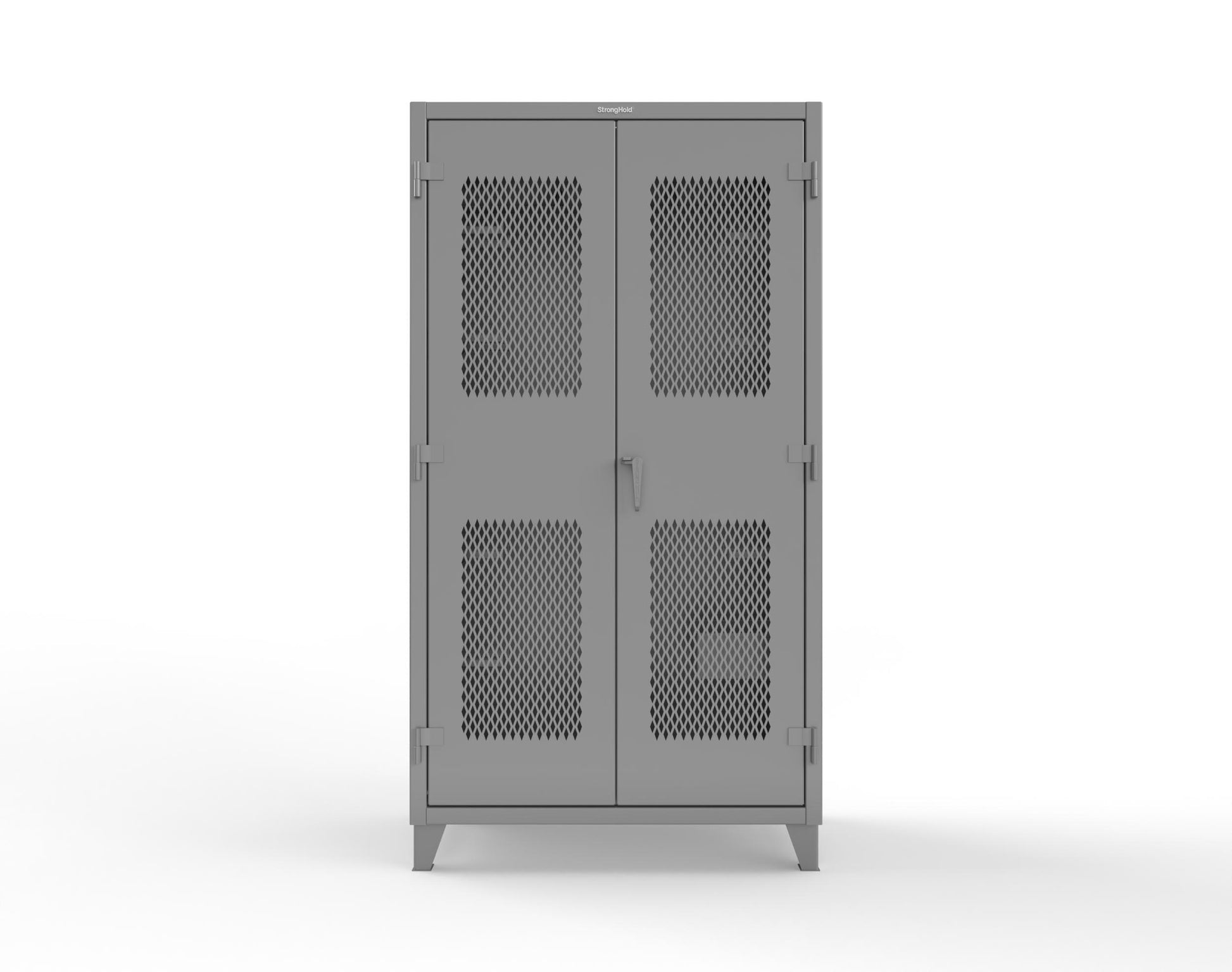 Extreme Duty 12 GA Rigging Cabinet with Ventilated Doors with Short & Long Hangers - 48 in. W x 24 in. D x 90 in. H - 47-VBS-240-21H-7037