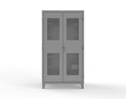 Extreme Duty 12 GA Rigging Cabinet with Ventilated Doors with Short & Long Hangers - 48 in. W x 24 in. D x 90 in. H - 47-VBS-240-21H-7037